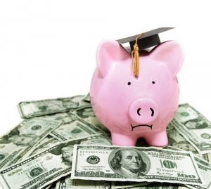Piggy with Cap on Money